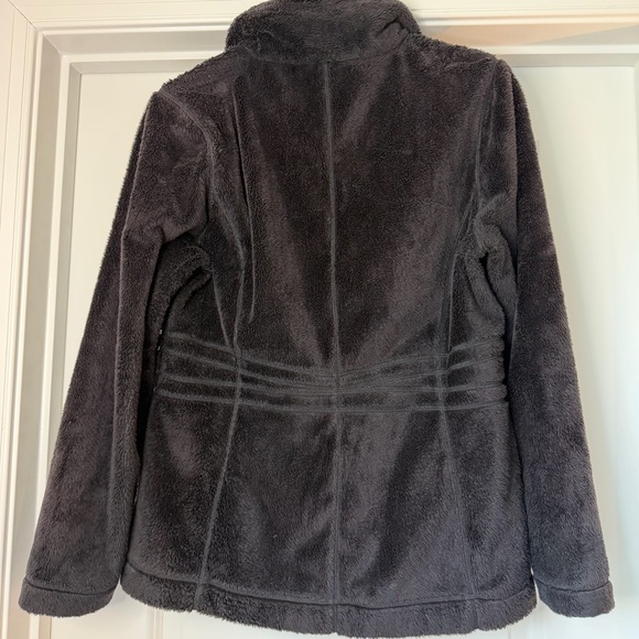 Lilly Pulitzer Black Maddie Fleece Jacket Pink Palm Logo Medium Zip Up SOFT - Picture 2 of 6